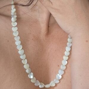 Authentic Pearl Heart Long Necklace